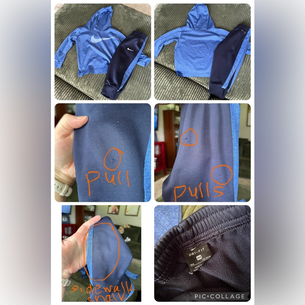 Nike Blue and Navy Activewear Set Boys 18 mos